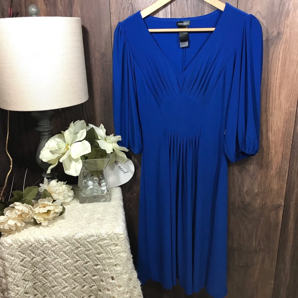 Bisou Bisou cobalt blue dress NWT size 4
